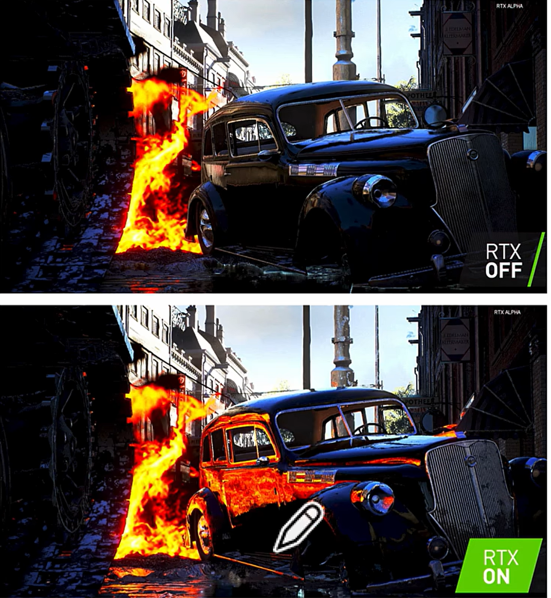 RTX OFF/ON 光线追踪效果对比